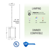 Hadley 9" Modern Farmhouse Pendant Light