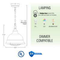 Liberty 13" Modern Industrial Pendant Light