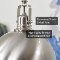Belle 9" Contemporary Industrial Pendant Light
