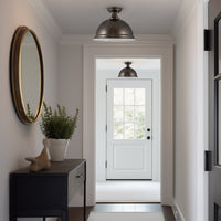 Belle 14" Modern Industrial Semi-Flush Mount Ceiling Light