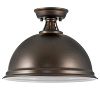 Belle 14" Modern Industrial Semi-Flush Mount Ceiling Light