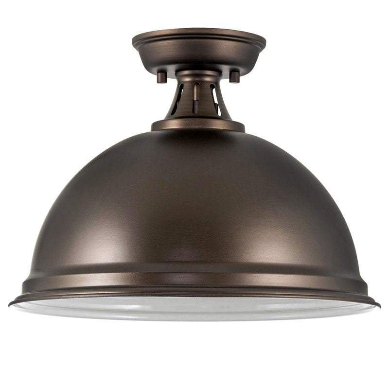 Belle 14" Modern Industrial Semi-Flush Mount Ceiling Light
