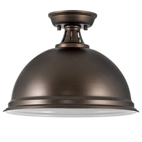 Belle 14" Modern Industrial Semi-Flush Mount Ceiling Light