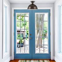 Belle 14" Modern Industrial Semi-Flush Mount Ceiling Light