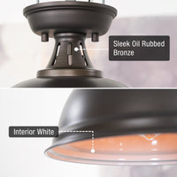 Belle 14" Modern Industrial Semi-Flush Mount Ceiling Light