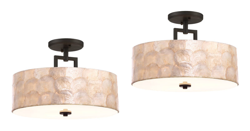 Cove 15" 3-Light Semi Flush Mount Ceiling Light