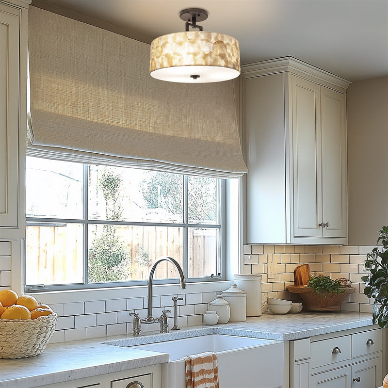 Cove 15" 3-Light Semi Flush Mount Ceiling Light