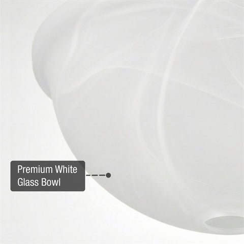 12" Ceiling Fan Globe Replacement by Kira Home, Marble Swirl Glass Bowl Upgrade, Glass Shade Compatible w/ Hunter - Hampton Bay - Harbor Breeze Fans & More, 12" (D) x 4.5" (H)