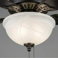 12" Ceiling Fan Globe Replacement by Kira Home, Marble Swirl Glass Bowl Upgrade, Glass Shade Compatible w/ Hunter - Hampton Bay - Harbor Breeze Fans & More, 12" (D) x 4.5" (H)