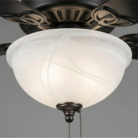 12" Ceiling Fan Globe Replacement by Kira Home, Marble Swirl Glass Bowl Upgrade, Glass Shade Compatible w/ Hunter - Hampton Bay - Harbor Breeze Fans & More, 12" (D) x 4.5" (H)