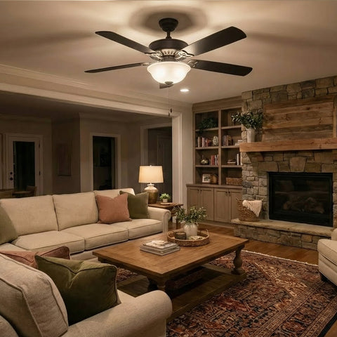 12" Ceiling Fan Globe Replacement by Kira Home, Marble Swirl Glass Bowl Upgrade, Glass Shade Compatible w/ Hunter - Hampton Bay - Harbor Breeze Fans & More, 12" (D) x 4.5" (H)