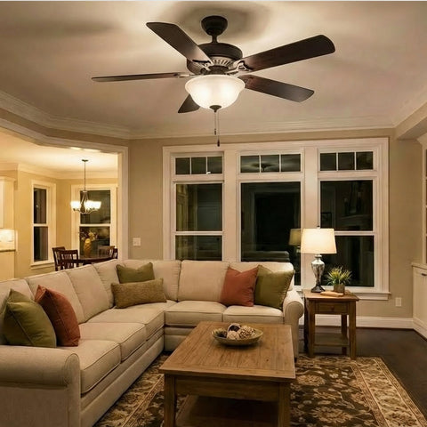 12" Ceiling Fan Globe Replacement by Kira Home, Marble Swirl Glass Bowl Upgrade, Glass Shade Compatible w/ Hunter - Hampton Bay - Harbor Breeze Fans & More, 12" (D) x 4.5" (H)