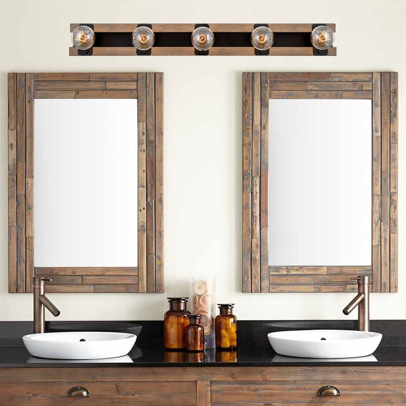 Hogan 36" 5-Light Farmhouse Vanity / Bathroom Light Bar
