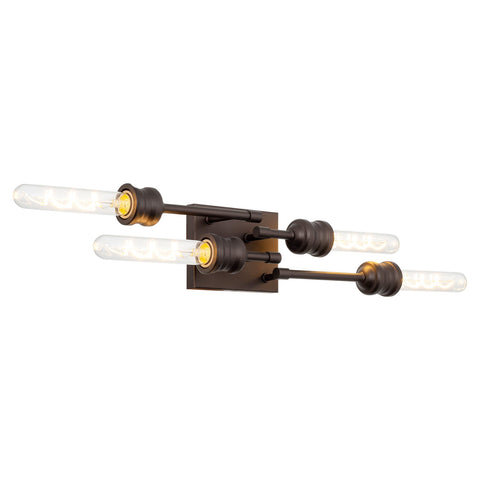 Quattro 19" Modern Industrial 4-Light Linear Vanity Light