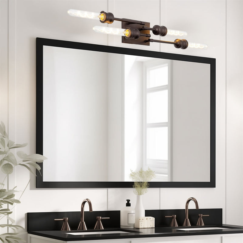 Quattro 19" Modern Industrial 4-Light Linear Vanity Light
