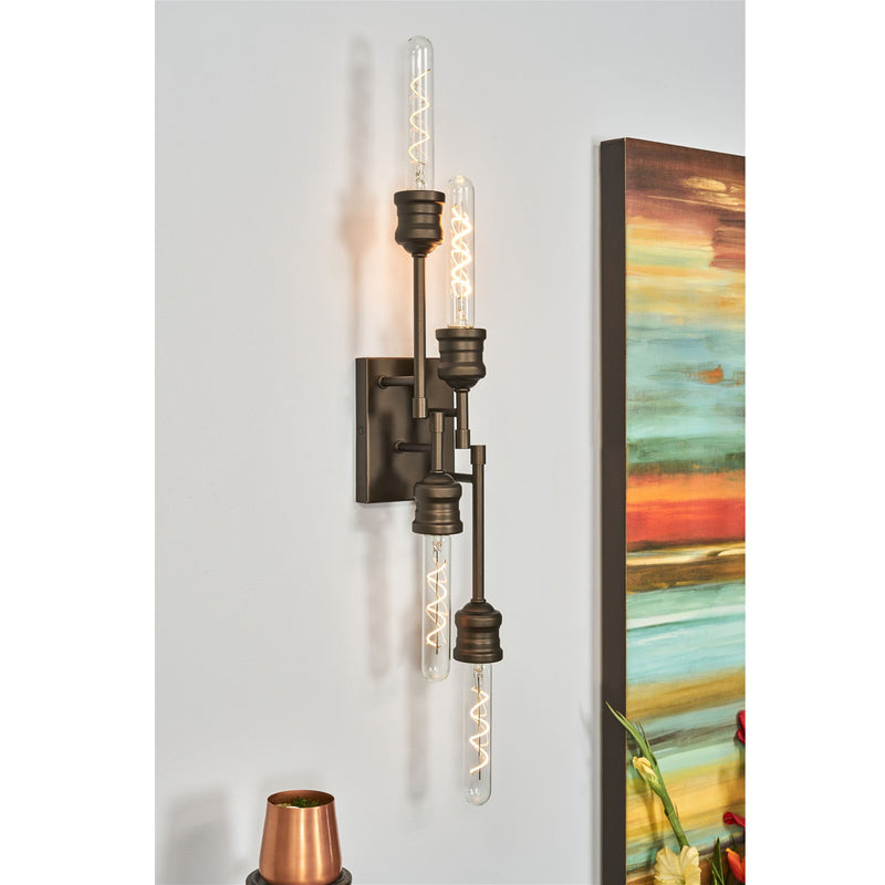 Quattro 19" Modern Industrial 4-Light Linear Vanity Light