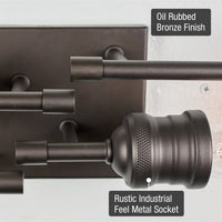 Quattro 19" Modern Industrial 4-Light Linear Vanity Light