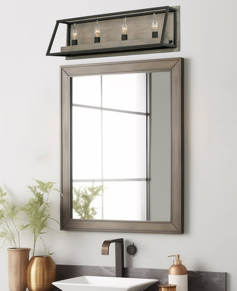 Rutledge 24" Rectangle 4-Light Farmhouse Vanity / Bathroom Light