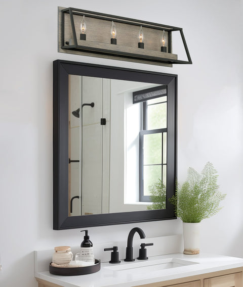 Rutledge 24" Rectangle 4-Light Farmhouse Vanity / Bathroom Light