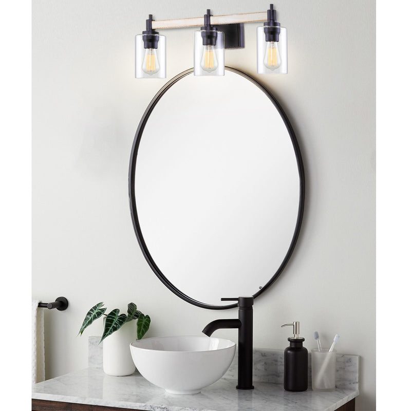 Theo 25" 3-Light Modern Farmhouse Vanity / Bathroom Light