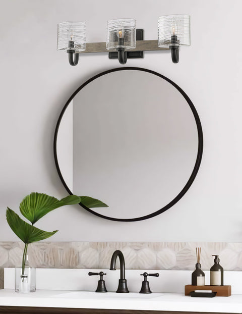 Clara 22" 3-Light Modern Farmhouse Vanity / Bathroom Light