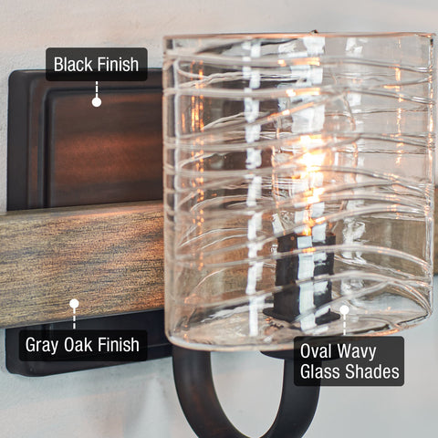 Clara 22" 3-Light Modern Farmhouse Vanity / Bathroom Light