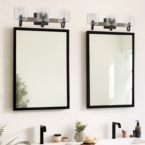 Clara 22" 3-Light Modern Farmhouse Vanity / Bathroom Light