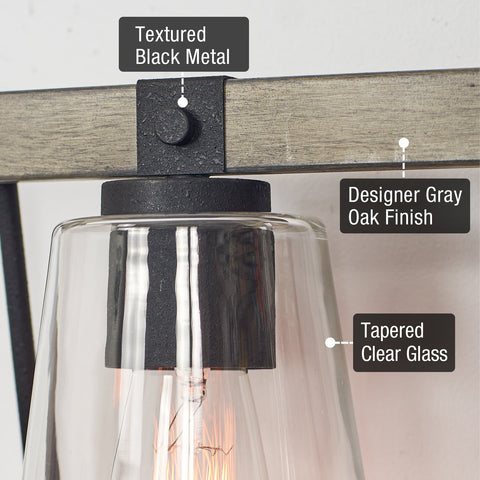 Layton 23" 3-Light Farmhouse Vanity / Bathroom Light