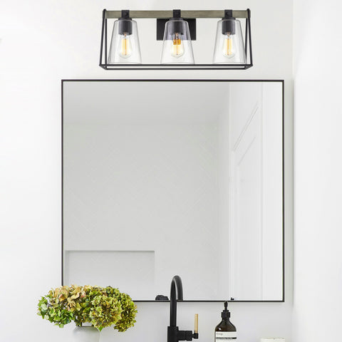 Layton 23" 3-Light Farmhouse Vanity / Bathroom Light