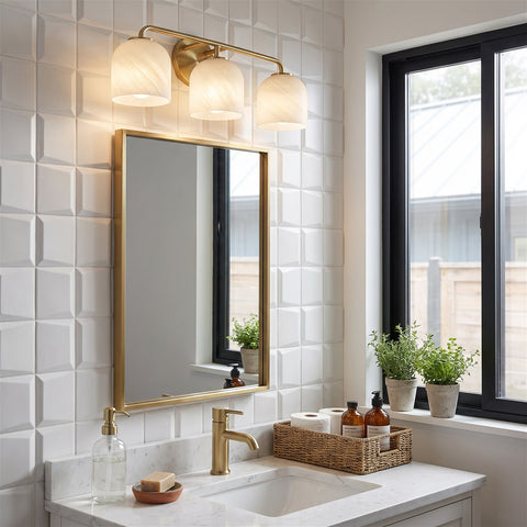 Kira Home Leia 24" Modern 3-Light Bathroom Vanity Light
