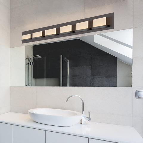 Everett 48" Modern 6-Light 60W Integrated LED (360W eq.) Bathroom / Vanity Light