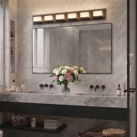 Everett 48" Modern 6-Light 60W Integrated LED (360W eq.) Bathroom / Vanity Light