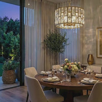 Video: Kira Home Lumière 16" Modern 3-Light Semi Flush Convertible Pendant Light, Crystal Chandelier, Cool Brass Finish