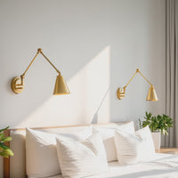 Video: Ellis 18" Vintage Industrial Swing Arm Wall Lamp, 2-Pack