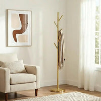 Video: Addison 68" Free Standing Metal Coat Rack, Satin Steel