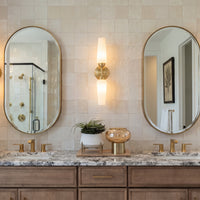 Video: Kira Home Aurora 21" Modern 2-Light Gold Wall Sconce for Bedroom, Hallways