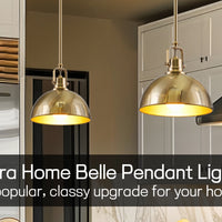 Video: Belle 9" Contemporary Industrial Pendant Light