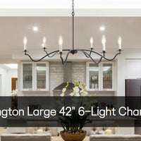 Video: Pennington 42" 6-Light Large Modern Chandelier