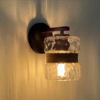 Video: Kira Home Sage 9.5" Modern Wall Sconce + Hammered Glass Shade, Textured Black Finish