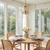 Video: Kira Home Royale 14" Modern Schoolhouse Gold Pendant Light, Gold Sculptural Stem Hanging Light with Glass Bowl Shade, Cool Brass Finish