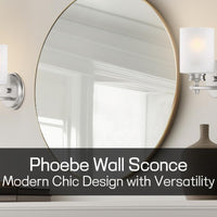 Video: Phoebe 8" Modern Bathroom / Vanity Wall Sconce
