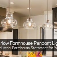 Video: Harlow 9" Modern Industrial Farmhouse Pendant Light