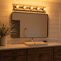 Video: Hogan 36" 5-Light Farmhouse Vanity / Bathroom Light Bar