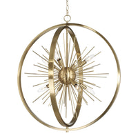 Video: Solaris 22" 6-Light Modern Orb/Globe Sputnik Starburst Chandelier