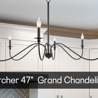 Video: Archer 47" 6-Light Large Modern Chandelier
