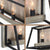 Kira Home Rutledge 24" Rectangle 4-Light Farmhouse Vanity / Bathroom Light, Gray Oak Wood Style + Sandblasted Black Finish
