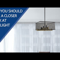 Video: Channing 28" Modern 4-Light Industrial Farmhouse Pendant Light Chandelier