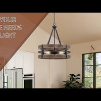 Video: Maybrook 23" 4-Light Modern Farmhouse Chandelier