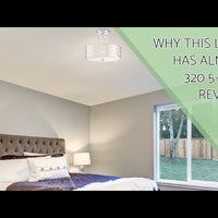 Video: Sienna 15" 3-Light Semi Flush Mount Ceiling Light