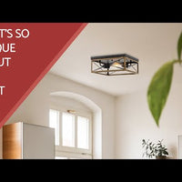 Video: Colton 13" 2-Light Modern Farmhouse Flush Mount Ceiling Light